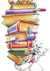 Myszka dźwigająca książki